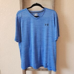 Under Armor Men's Blue Golf Athletic Tee-Shirt- Size 2XL